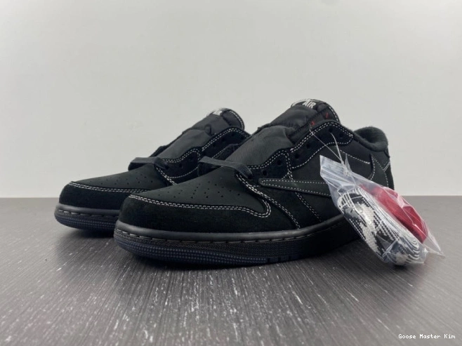 DM7866-001 Low Retro 1 Air Black x Air Scott Travis Jordan Jordan Phantom